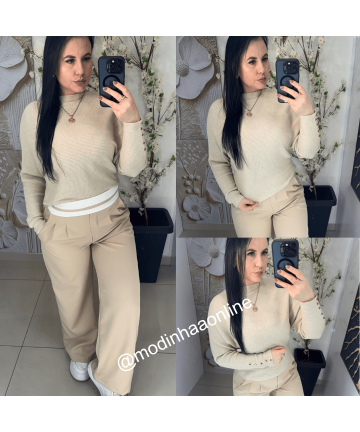 Calça Alice Bege